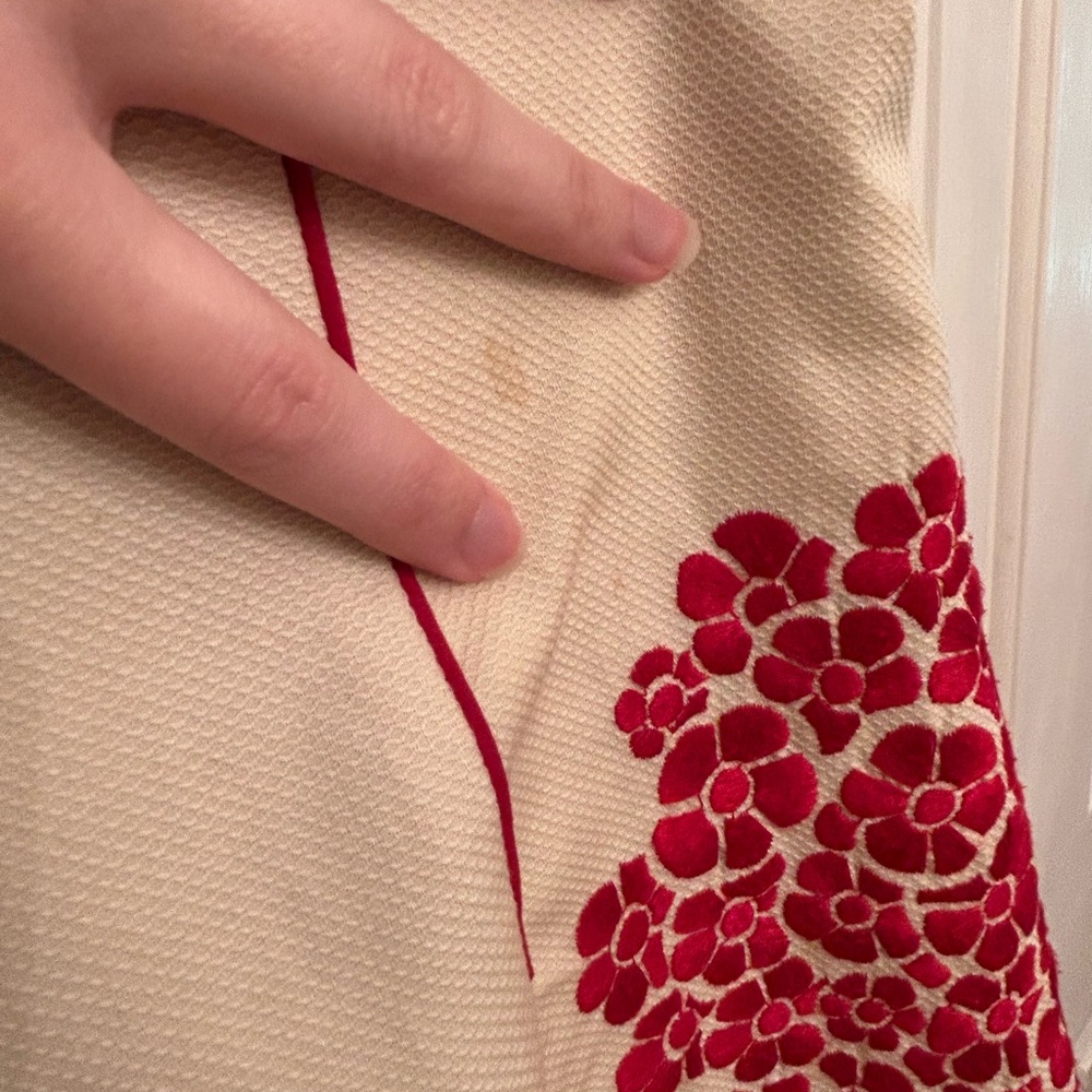 Floreat Cream and Red Floral Midi Dress - Picture 5 of 8